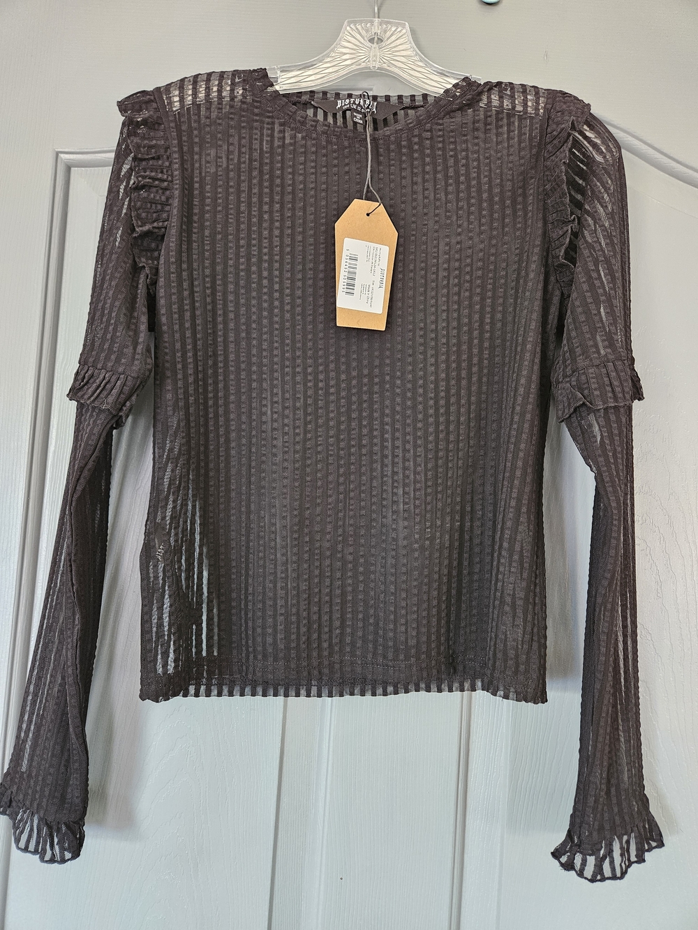 Disturbia Mourning Ruffle Top NWT - Picture 4 of 5